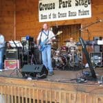 Band playing on stage